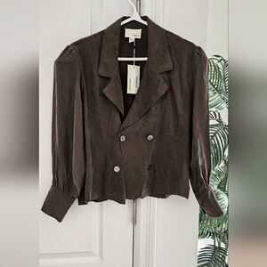 Nwt The Corner Blazer Cropped Suit Jacket